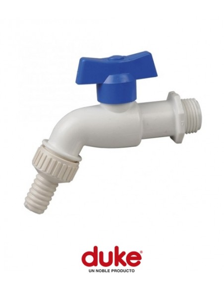 CANILLA ESFERICA PVC DUKEMANGA 3/4 M/ MARIPOSA